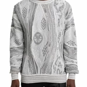 Bekleidung Carlo Colucci Pullover Damian In Weiß / Grau Günstig Kaufen 15