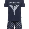 Bekleidung Carlo Colucci Pyjama Dalpan In Navy Günstig Kaufen 16