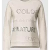 Tops & Shirts Cecil Sweatshirt Wording Print In Off-white Günstig Kaufen 7